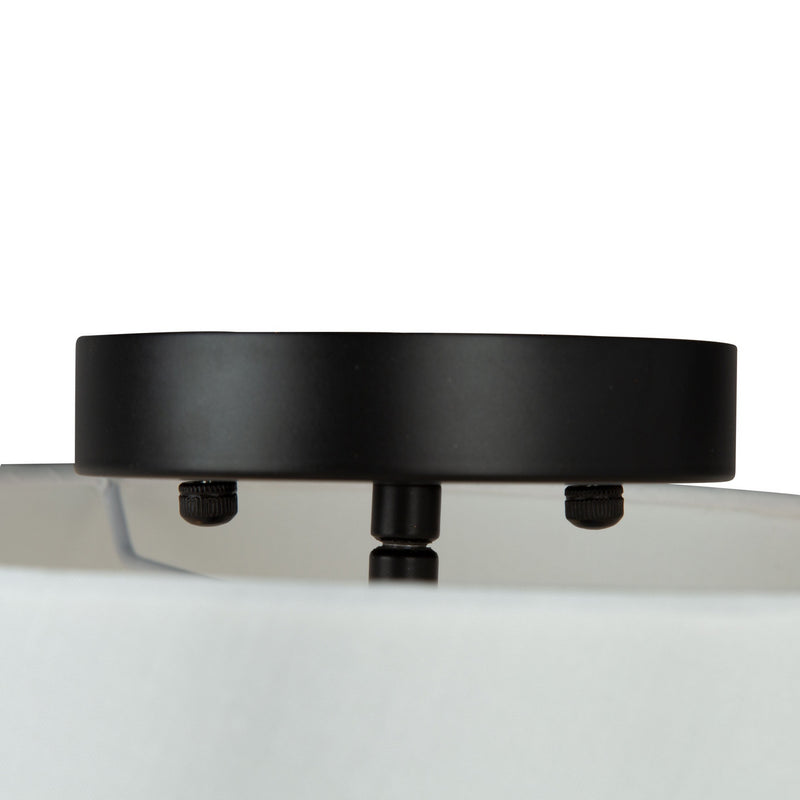 Artcraft SC13334BK Three Light Semi-Flush Mount, Black