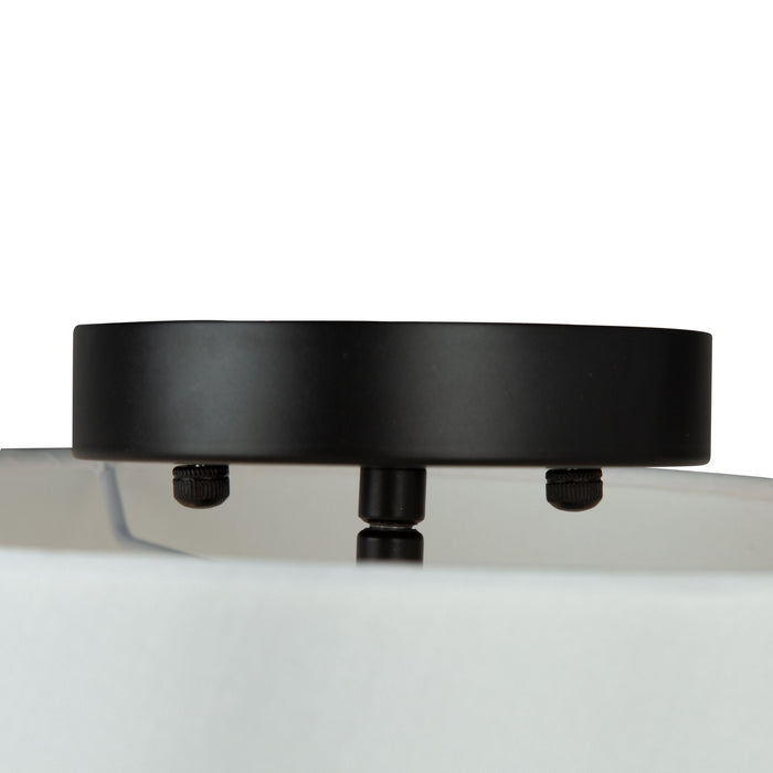Artcraft SC13334BK Three Light Semi-Flush Mount, Black