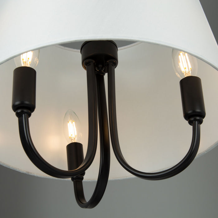 Artcraft SC13334BK Three Light Semi-Flush Mount, Black