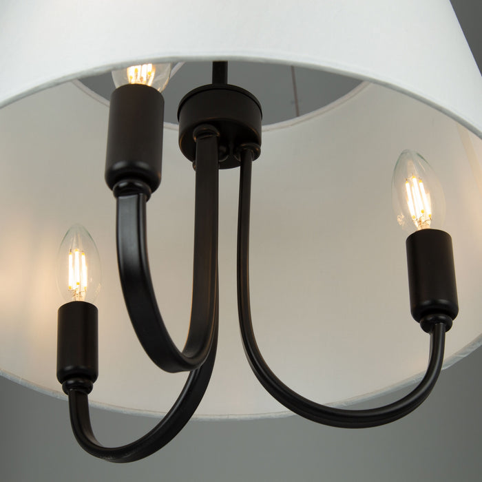 Artcraft SC13334BK Three Light Semi-Flush Mount, Black