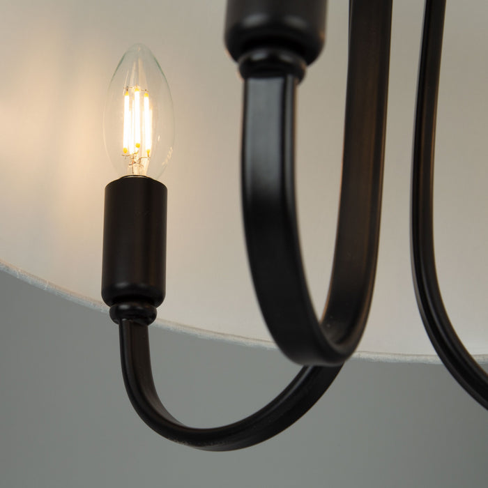 Artcraft SC13334BK Three Light Semi-Flush Mount, Black