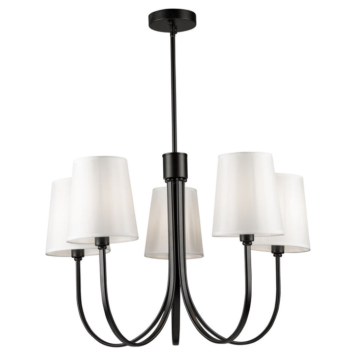 Artcraft SC13335BK Five Light Chandelier, Black