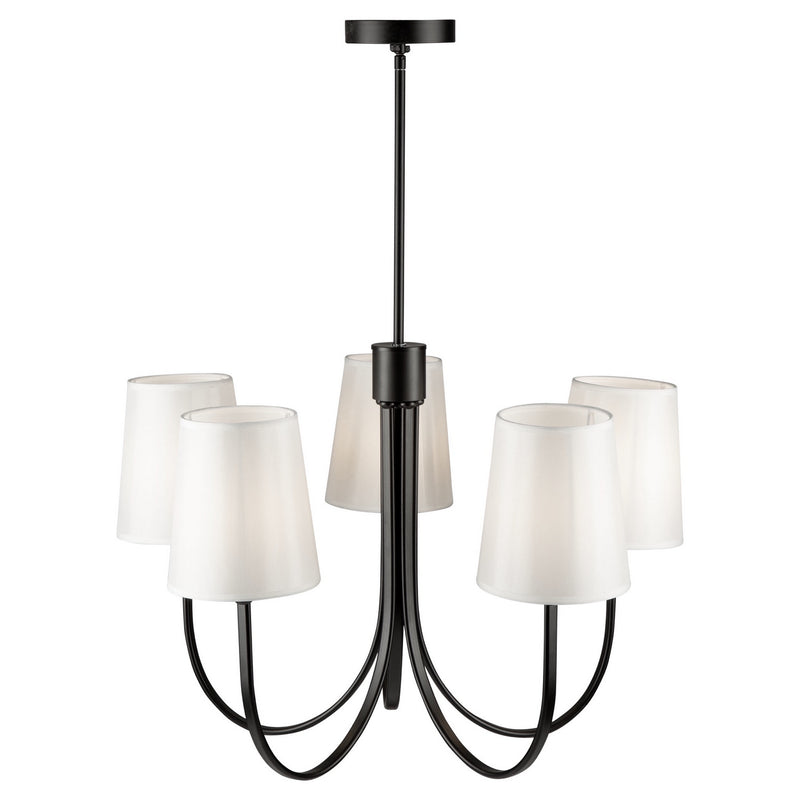 Artcraft SC13335BK Five Light Chandelier, Black
