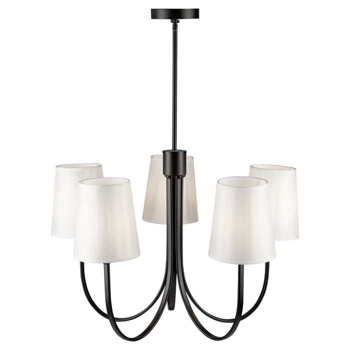 Artcraft SC13335BK Five Light Chandelier, Black