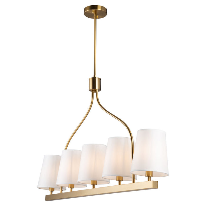 Artcraft SC13336BG Five Light Island Pendant, Brushed Gold