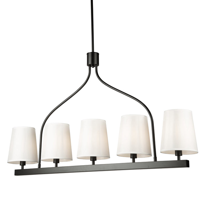 Artcraft SC13336BK Five Light Island Pendant, Black