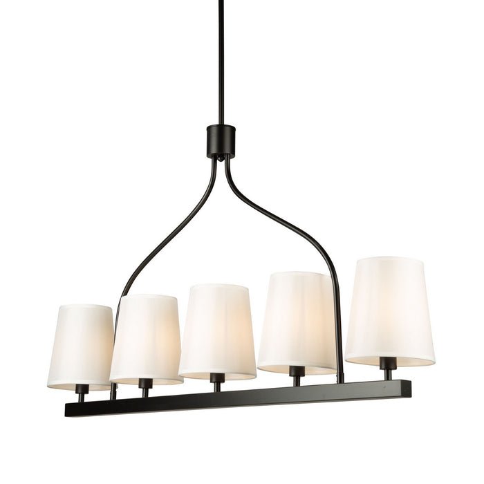 Artcraft SC13336BK Five Light Island Pendant, Black
