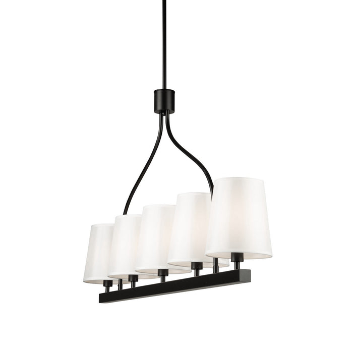 Artcraft SC13336BK Five Light Island Pendant, Black