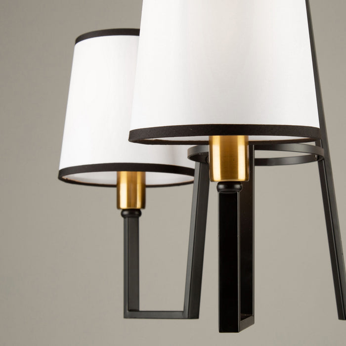 Artcraft SC13343BK Three Light Chandelier, Gold, Black