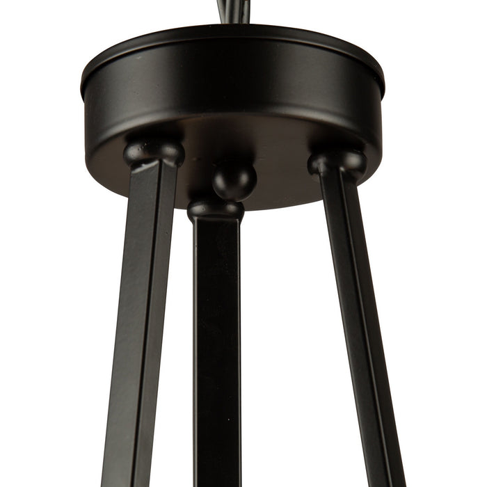 Artcraft SC13343BK Three Light Chandelier, Gold, Black