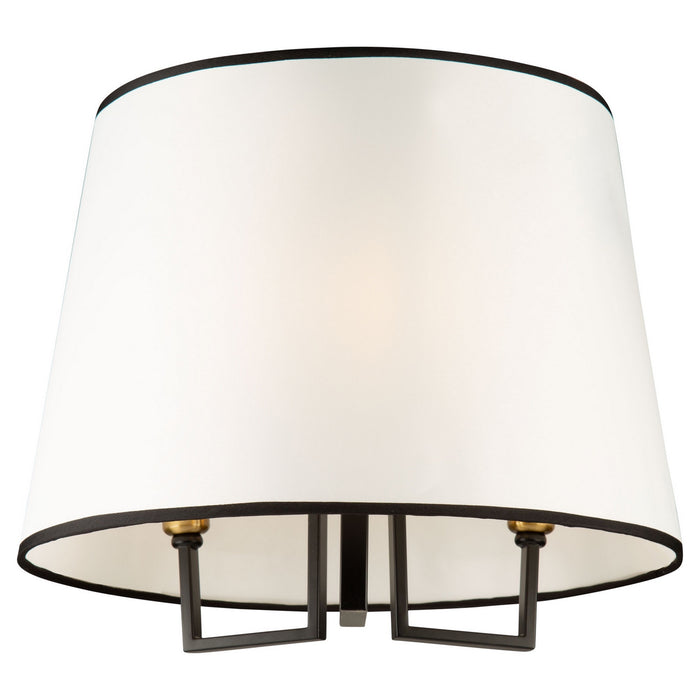 Artcraft SC13344BK Three Light Semi-Flush Mount, Gold, Black