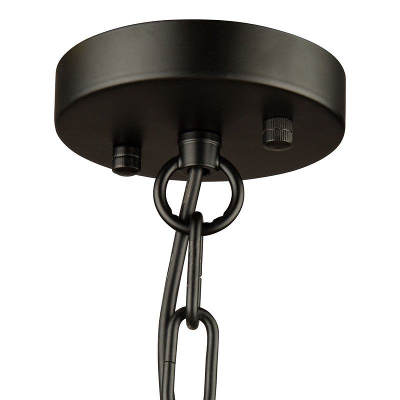 Artcraft SC13345BK Five Light Chandelier, Gold, Black