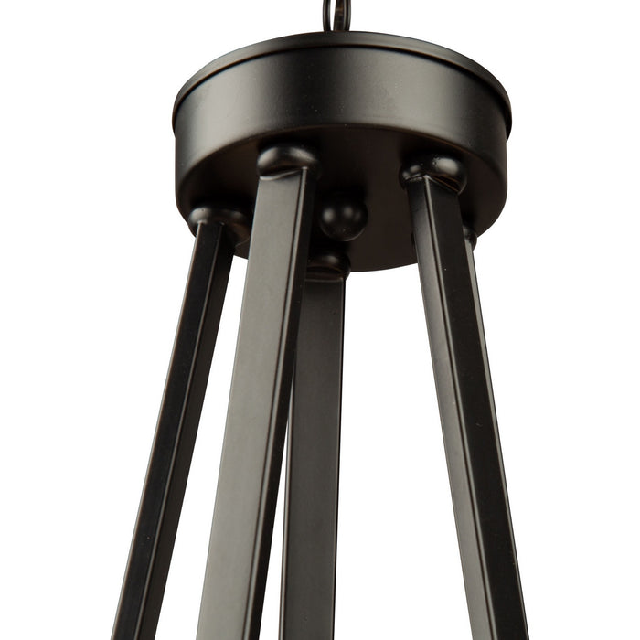 Artcraft SC13345BK Five Light Chandelier, Gold, Black