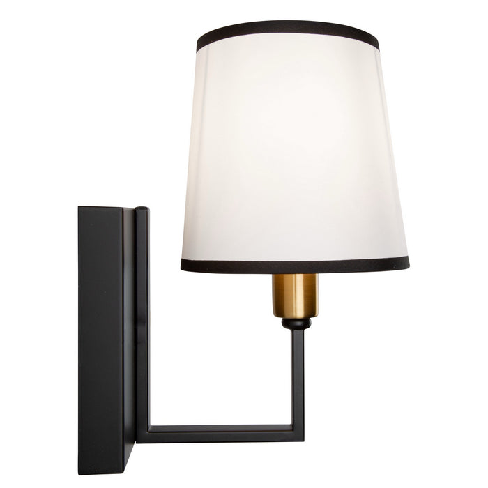 Artcraft SC13347BK One Light Wall Sconce, Gold, Black
