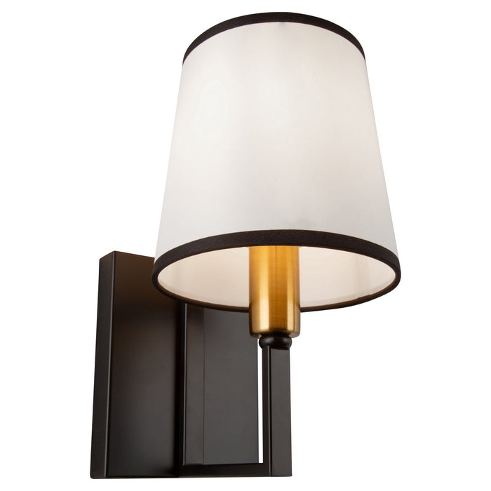 Artcraft SC13347BK One Light Wall Sconce, Gold, Black