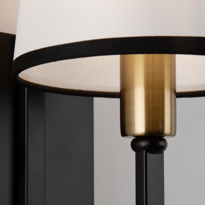 Artcraft SC13347BK One Light Wall Sconce, Gold, Black