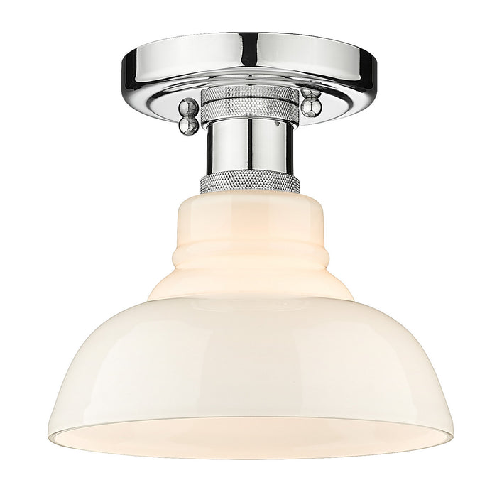 Golden 0305-FM CH-VMG One Light Flush Mount, Chrome