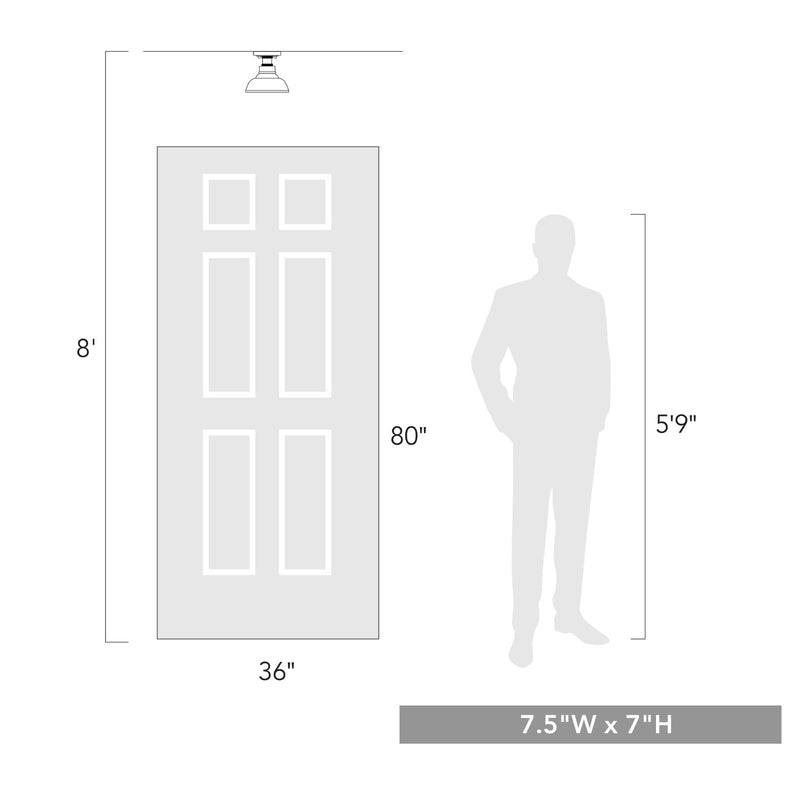 Golden 0305-FM RBZ-CLR One Light Flush Mount, Rubbed Bronze