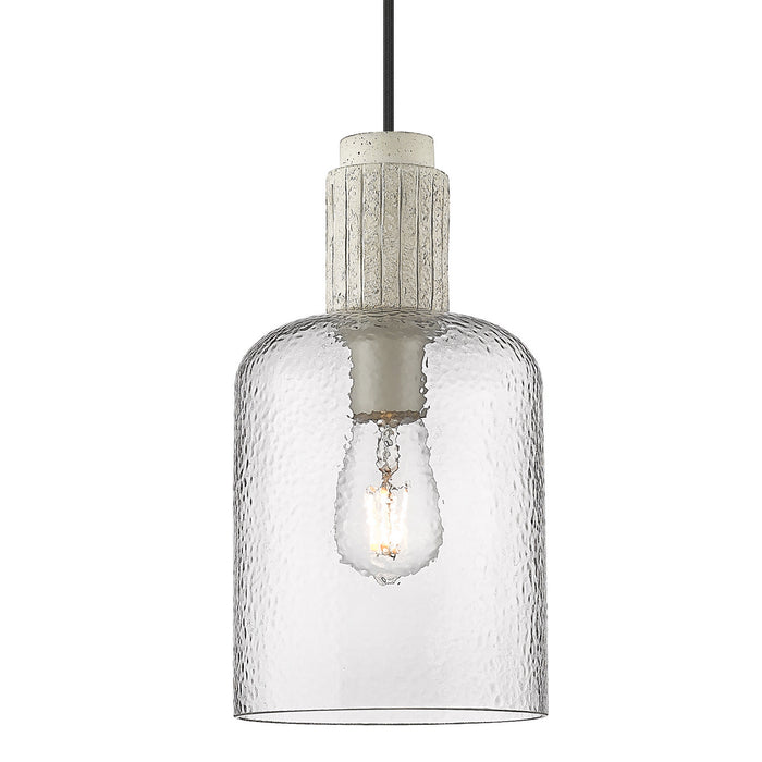 Golden 1086-S BLK-HCG One Light Pendant, Matte Black