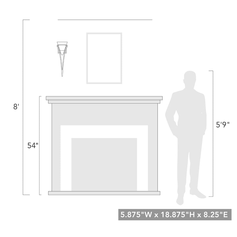 Golden 1648-1W BLK-CLR One Light Wall Sconce, Matte Black