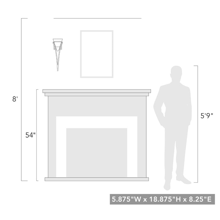 Golden 1648-1W BLK-CLR One Light Wall Sconce, Matte Black