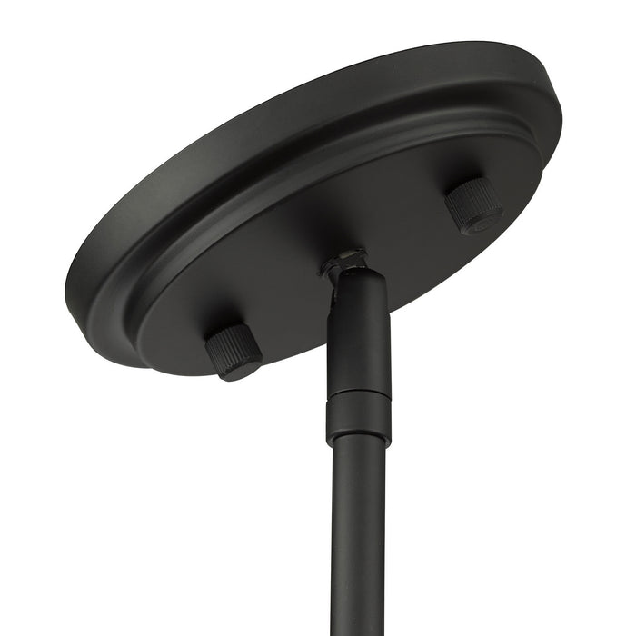 Golden 1648-M1L BLK-CLR One Light Mini Pendant, Matte Black