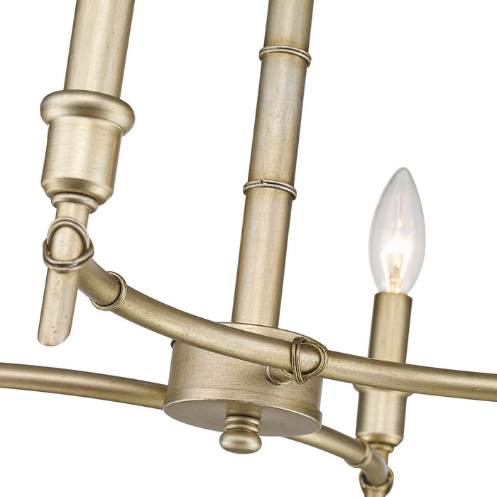 Golden 8207-SF WG Four Light Semi-Flush Mount, White Gold