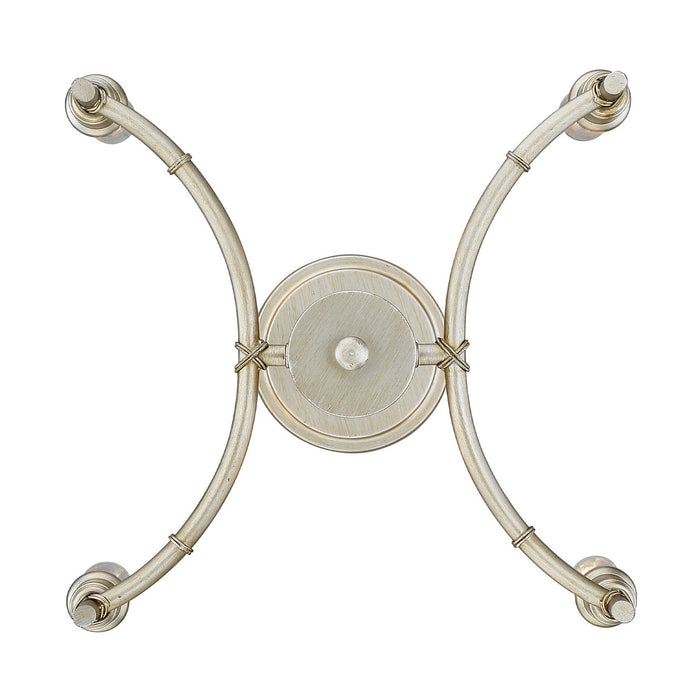 Golden 8207-SF WG Four Light Semi-Flush Mount, White Gold
