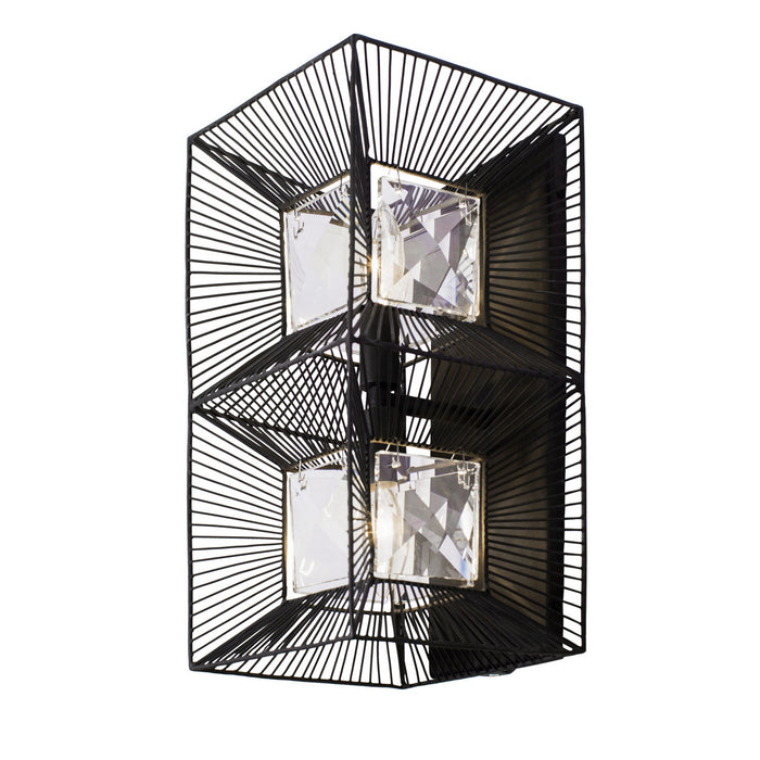 Varaluz 366W02CB Two Light Wall Sconce, Carbon