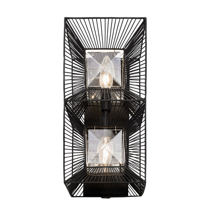 Varaluz 366W02CB Two Light Wall Sconce, Carbon