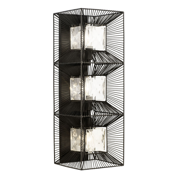 Varaluz 366W03CB Three Light Wall Sconce, Carbon