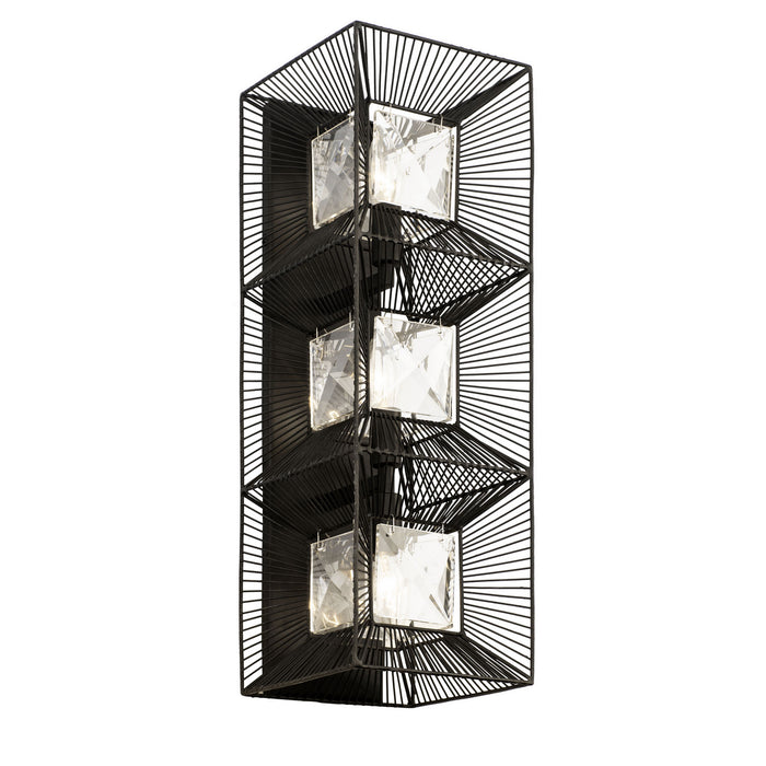 Varaluz 366W03CB Three Light Wall Sconce, Carbon