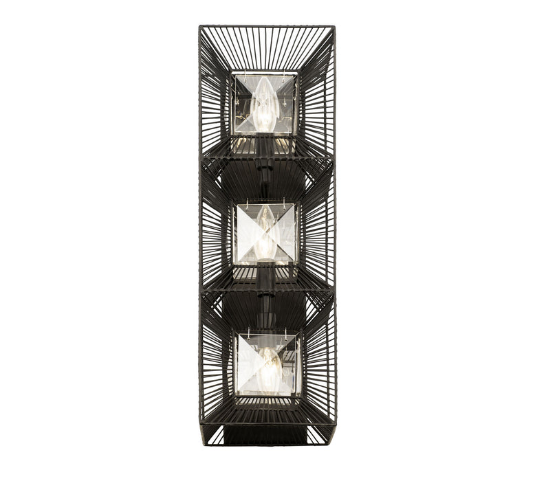 Varaluz 366W03CB Three Light Wall Sconce, Carbon
