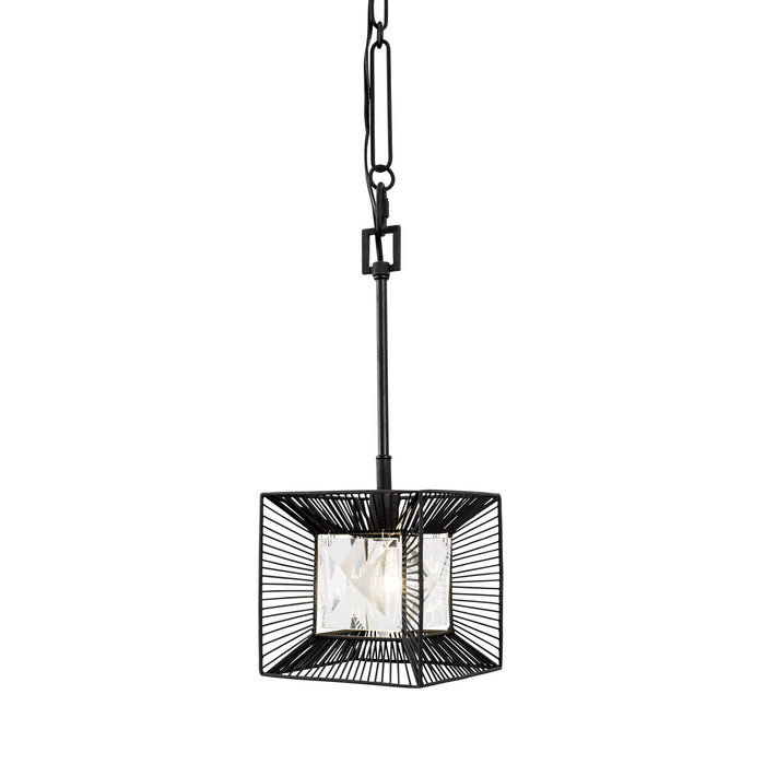 Varaluz 366M01CB One Light Mini Pendant, Carbon