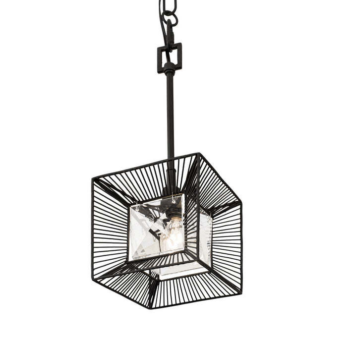 Varaluz 366M01CB One Light Mini Pendant, Carbon