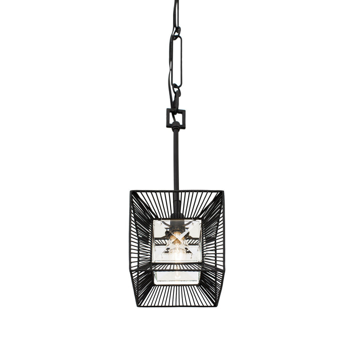 Varaluz 366M01CB One Light Mini Pendant, Carbon