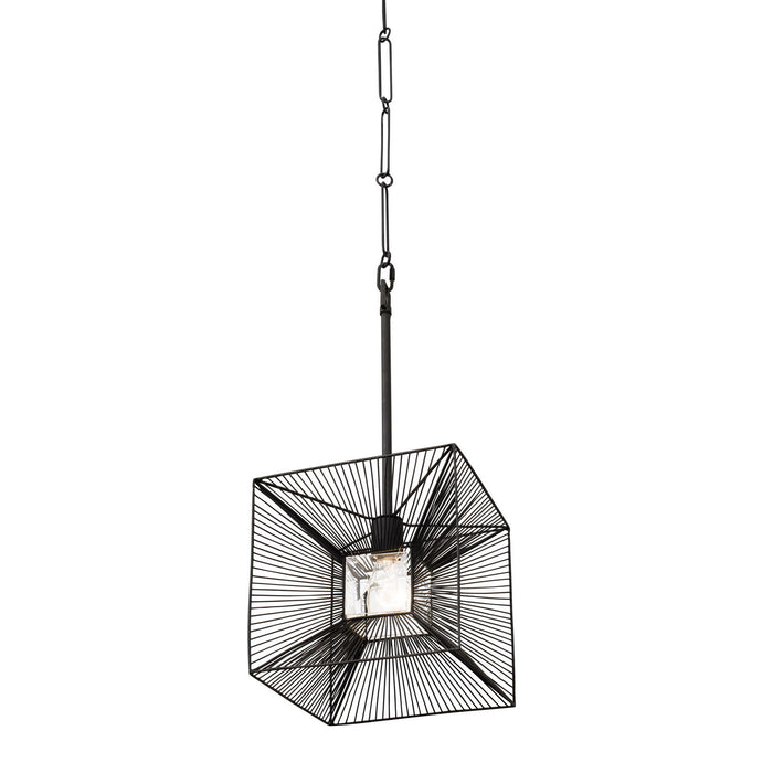 Varaluz 366P01CB One Light Pendant, Carbon
