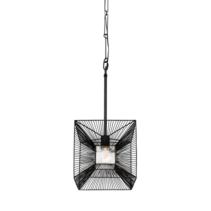 Varaluz 366P01CB One Light Pendant, Carbon