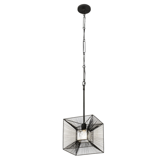 Varaluz 366P01CB One Light Pendant, Carbon