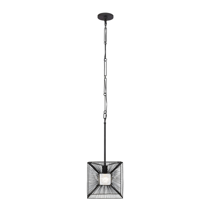 Varaluz 366P01CB One Light Pendant, Carbon