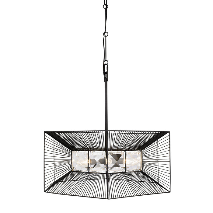 Varaluz 366P06CB Six Light Pendant, Carbon
