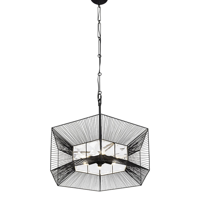 Varaluz 366P06CB Six Light Pendant, Carbon