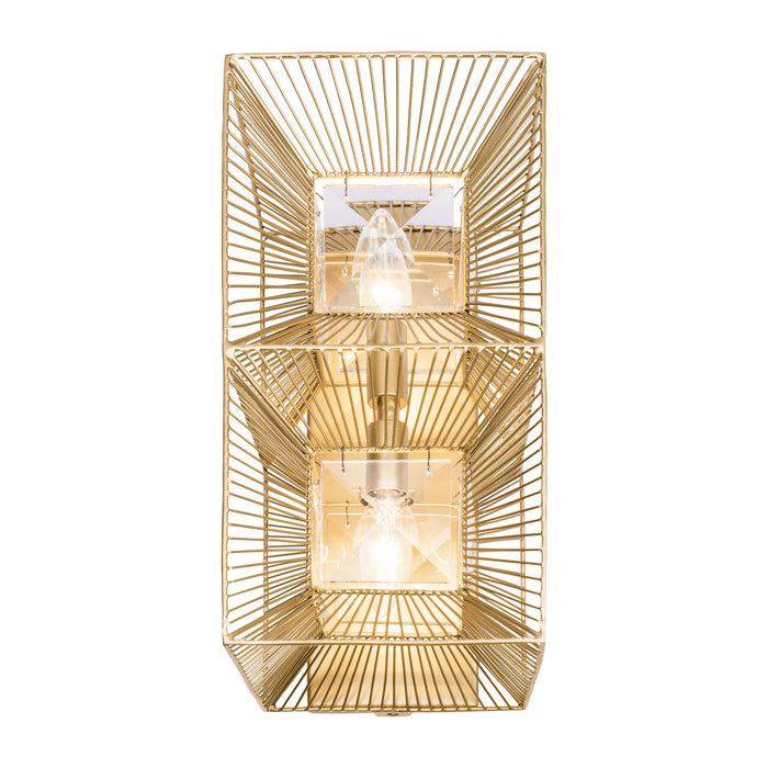 Varaluz 366W02FG Two Light Wall Sconce, French Gold