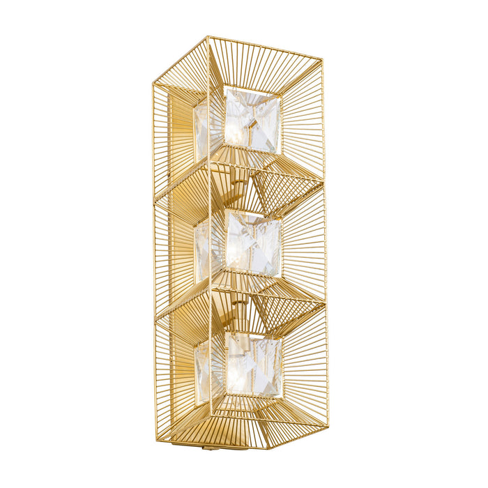 Varaluz 366W03FG Three Light Wall Sconce, French Gold