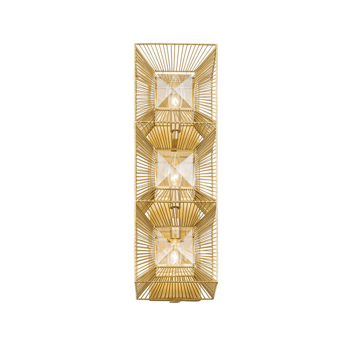 Varaluz 366W03FG Three Light Wall Sconce, French Gold