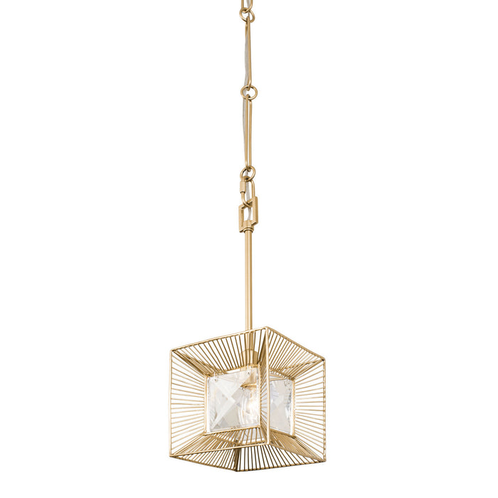 Varaluz 366M01FG One Light Mini Pendant, French Gold