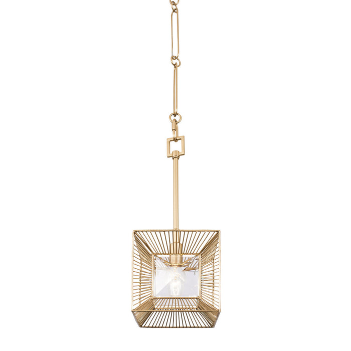 Varaluz 366M01FG One Light Mini Pendant, French Gold