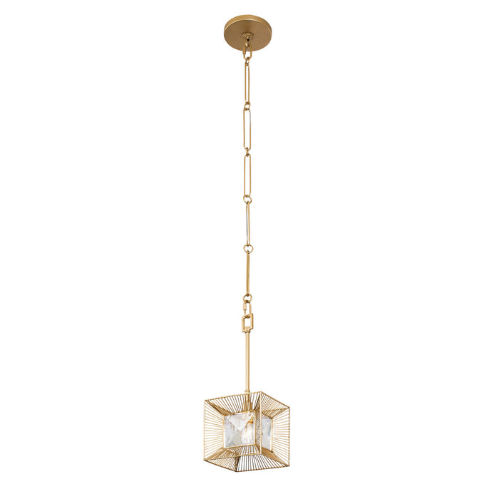 Varaluz 366M01FG One Light Mini Pendant, French Gold