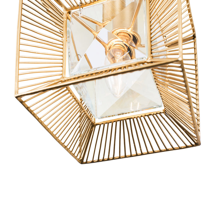 Varaluz 366M01FG One Light Mini Pendant, French Gold