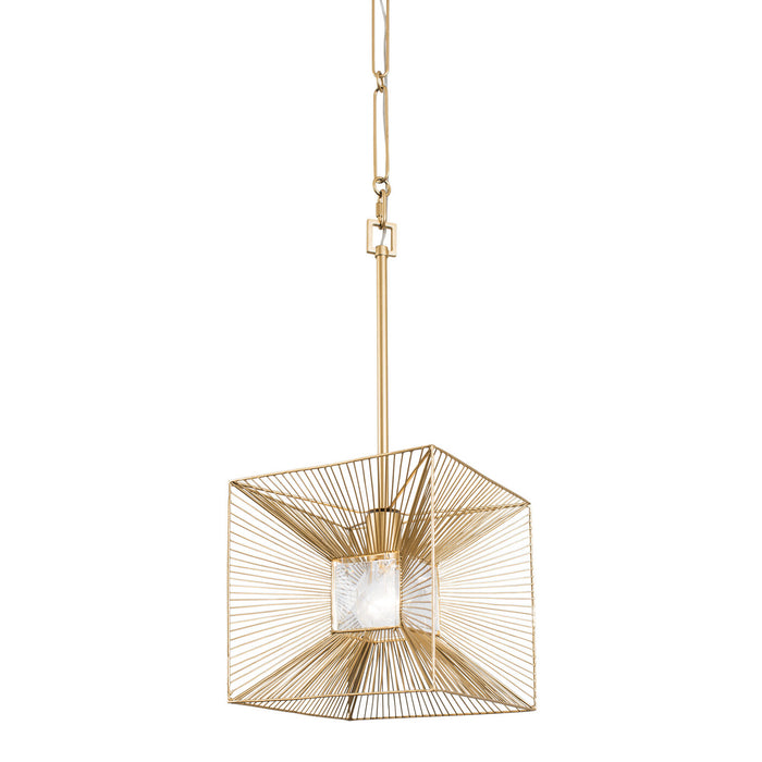 Varaluz 366P01FG One Light Pendant, French Gold